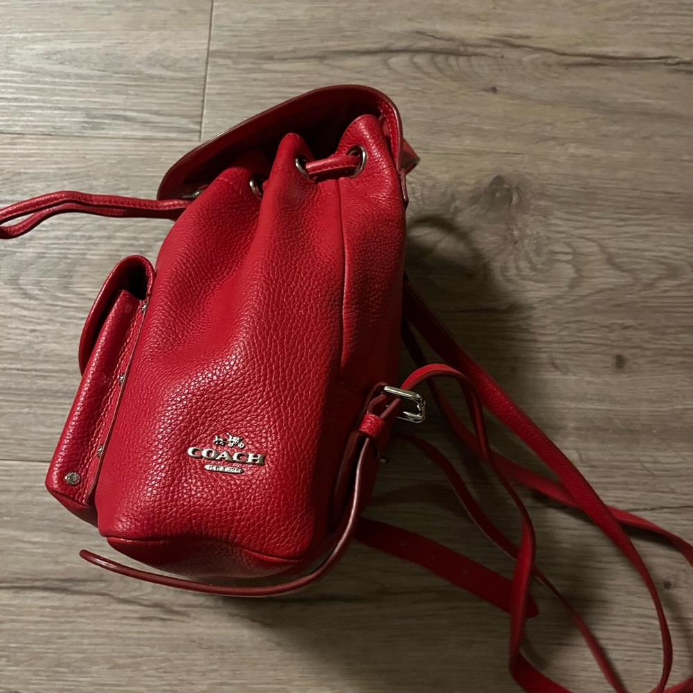 Coach vintage Red Leather mini backpack Bag